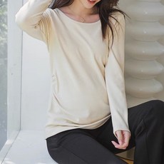 알로데 옆셔링 베이직 임부 티셔츠 05 라운드