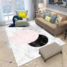 幾何大理石紋地毯