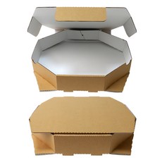 블룸엣홈 크라프트 팔각 피자박스 34.5 x 34.5 x 4.5 cm, 10개