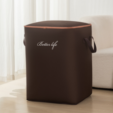 MAKEMINE 可水洗大容量牛津布棉被整理袋 多用途衣物收納整理箱 140L, 棕色, 1個