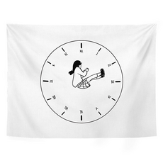 하루재 홈 패브릭 포스터, 9 클락