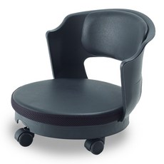 CHAIR FOCUS Egg 坐式滾輪椅 高級坐墊 腰椎靠背 EGB-650, 1個, 黑色
