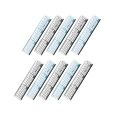 ibis 橫豎格線尺 2種 x 5入組 15cm SP11778, 藍色, 黑色, 1套