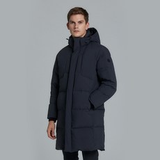 ELLE GOLF 男款胸前拼接長版羽絨外套