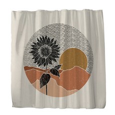 모던오렌지 샤워커튼 TYPE3 180 x 200 cm, 1개, 오렌지계열