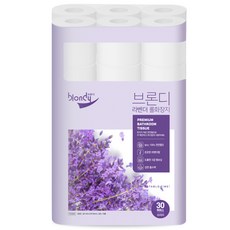 blondy 3層捲筒衛生紙 薰衣草香, 30m, 30捲, 1袋
