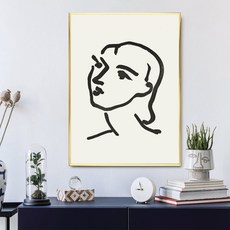 漫威家居裝飾 Henri Matisse 鋁框+海報 Nadia 套組, 金子