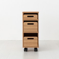 MARKET B SOLID 收納推車 WGM6125, 樟木貼皮, 3層