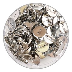 유니아트 5000 코사지핀 세트 21mm, 은색, 1개