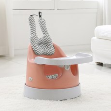 BONBEBE 兒童用國民Jumbo Bonbombo椅豪華版, Zebra Gray(坐墊), Cream Salmon(座椅)