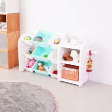 미루 유아용 초이스 3단 와이드 베이직 책장, 민트, 1개