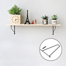 Paint Inpo原木壁架 繩索壁架 4入+原木壁架 落葉松 2入, 黑色的