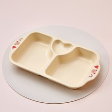 Modern House 幼兒用小熊愛心玉米點心餐盤, 1個, 單品, 混合顏色