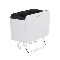 可黏貼式廚具整理筒 3格, 黑色