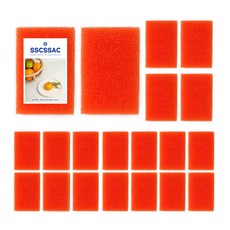 一刷即淨 聚氨酯過濾菜瓜布 橘色, 20個, 1入