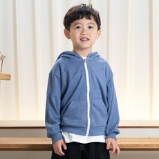 리틀래빗 아동용 무지 후드집업