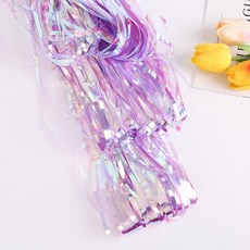 Market A 全息閃亮派對掛簾 1 x 1 m, 紫色, 2個