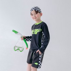 BerryCloset 男童 Swing 格紋防磨衣三件式上下套裝