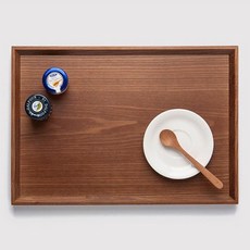 ACACIA HOME 木製長方形托盤, 深棕色, 1個