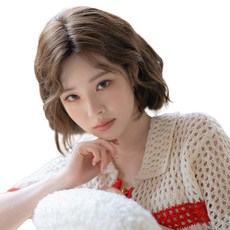 女款手工蕾絲前部全短髮假髮 棉質燙髮 形狀記憶人髮, NATURAL MOCHA BROWN, 1入