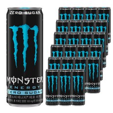 몬스터 에너지 드링크 제로 슈거, 355ml, 24개