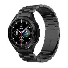 iamdue Galaxy Watch 弧形金屬錶帶 紀念款環形錶帶, 黑色, 1個