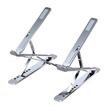접이식 노트북 거치대 알루미늄 2단 하이프롭, 실버