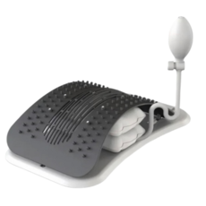 MICHAEL FITNESS 麥克健身 氣囊托舉頸椎牽引器/背部伸展器/拉背神器/腰椎牽引器 手動氣囊加壓 武士黑, 1個