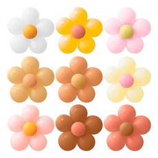 Maket Gamseong 雛菊太陽花氣球, 9個, 混合顏色