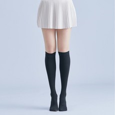 Donati 女性雙色刷毛及膝基本款高爾夫褲襪, 黑色, 1個