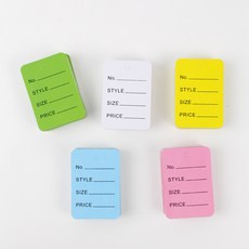 Inp 價格標籤 3.5 x 5 cm 5款 x 100張 套組, 1套, 混合顏色