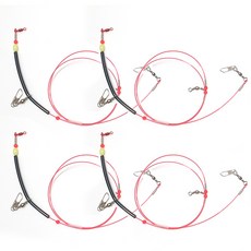 遠投2段天平活動釣組 紅色, 1套