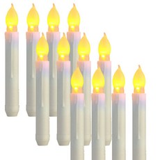 Haru Lab LED 蠟燭蠟燭燈蠟燭戶外自動照明 12p, 白色