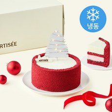 아티제 크리스마스 레드벨벳 케이크 (냉동), 500g, 1개
