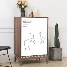 G&Y 北歐人體素描流蘇魔鬼氈遮蔽簾, D556