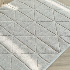 HANIL CARPET Terry棉質毛巾 純棉飯店式浴室腳踏墊, 灰色