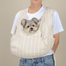 RITOGATO 寵物 Bodeully Petit 前背包, 1個, 亞麻保羅米色