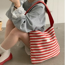 Pinkbag To the mood 雙面條紋素色環保袋