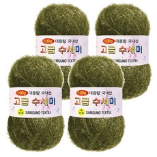 Yarna 100g 大容量高級菜瓜布編織線 4入 + A款印刷圖案 8種組合, 138 卡其色, 1套