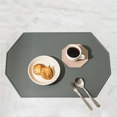 팔각 실리콘 식탁매트, 진그레이, 1개