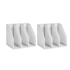 델리 3단 미니 폴딩식 데스크 파일 꽂이 2p, 그레이