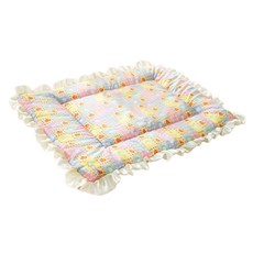 doongdoongpet 寵物荷葉邊蕾絲坐墊, 1個, 黃色