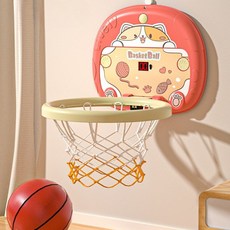 MIMI嚴選 兒童籃球框 智能計分 附籃球, 貓咪, 1套