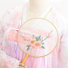 Enasu 復古蓮花扇 十字繡 DIY 套組, 02, 1套