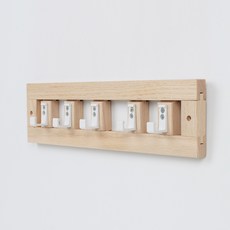 ALLGORR 原木5鉤相框型壁掛衣架 小, 1個, 白色