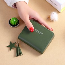 PEONIST 迷你流蘇裝飾零錢卡夾