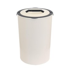 壓縮垃圾桶 20L, 奶油米色