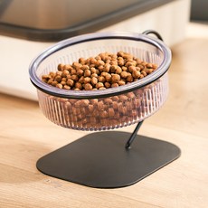 PASTEL PET 寵物曲線支架餐具 FREE, 黑色, 1個