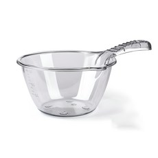 CLAIRLA 簡約多用途浴室手柄水瓢, 1入, 透明