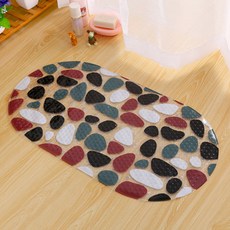可愛插畫橢圓形防滑浴室腳踏墊, 13